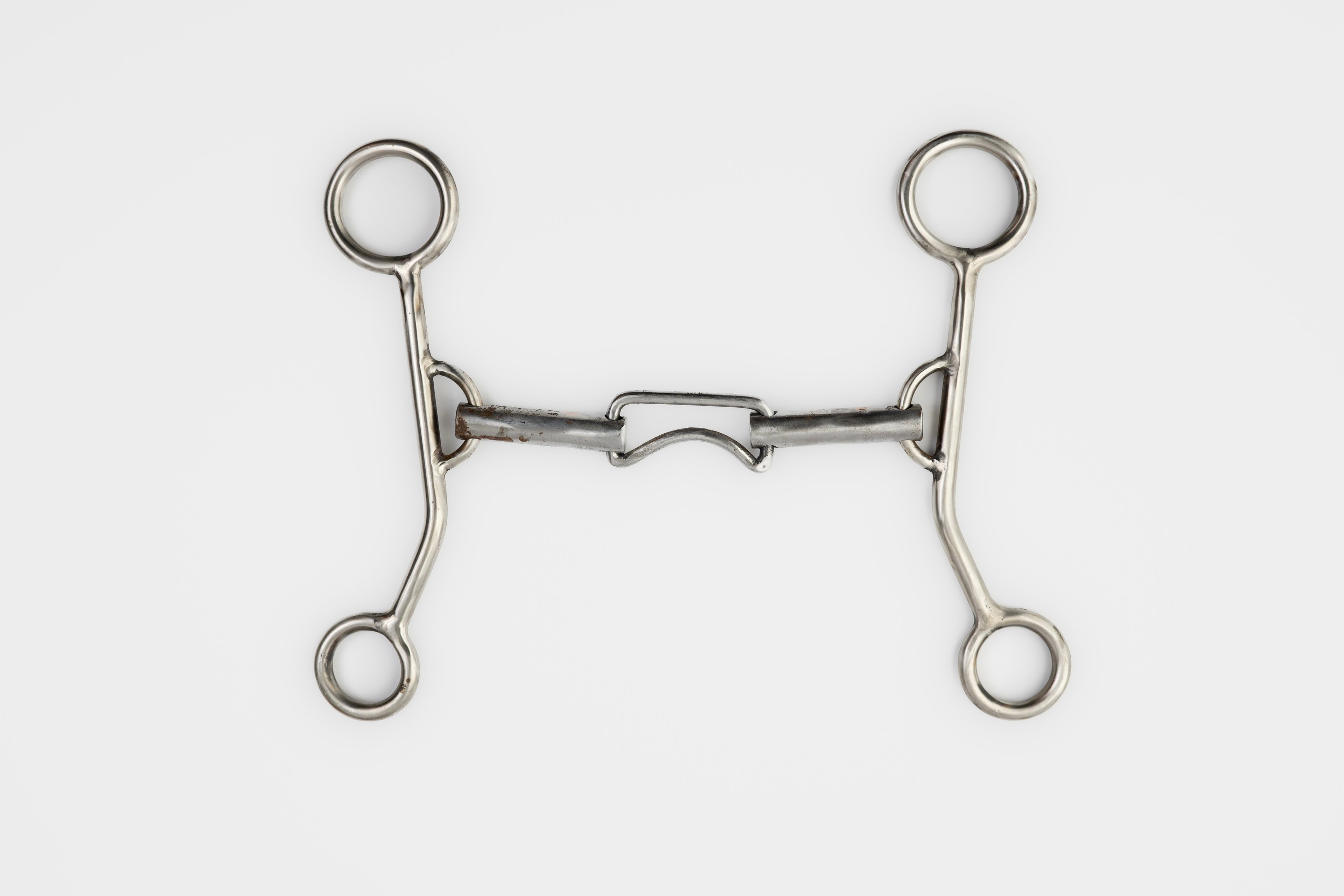 Curb Bit with Jointed Ported Mouthpiece & Straight Shanks